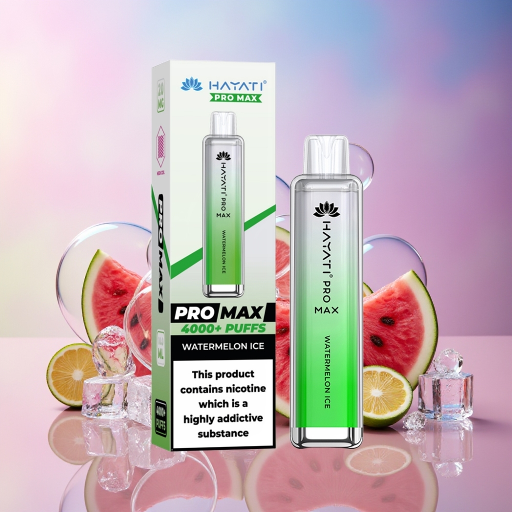 Hayati Pro Max 4000 Puffs Einweg-Vape Wassermelone Eis Schweiz Großhandel – 1400mAh, 2ml Tank, 5% Nikotin, TPD-konform