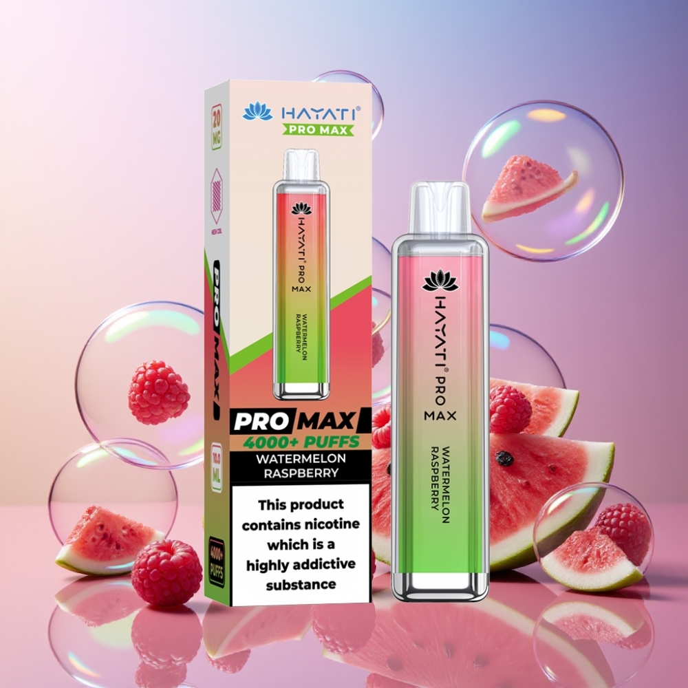 Hayati Pro Max 4000 Puffs Einweg-Vape Wassermelone Himbeere – 1400mAh, 2ml/10ml Tank, Schweiz Großhandel