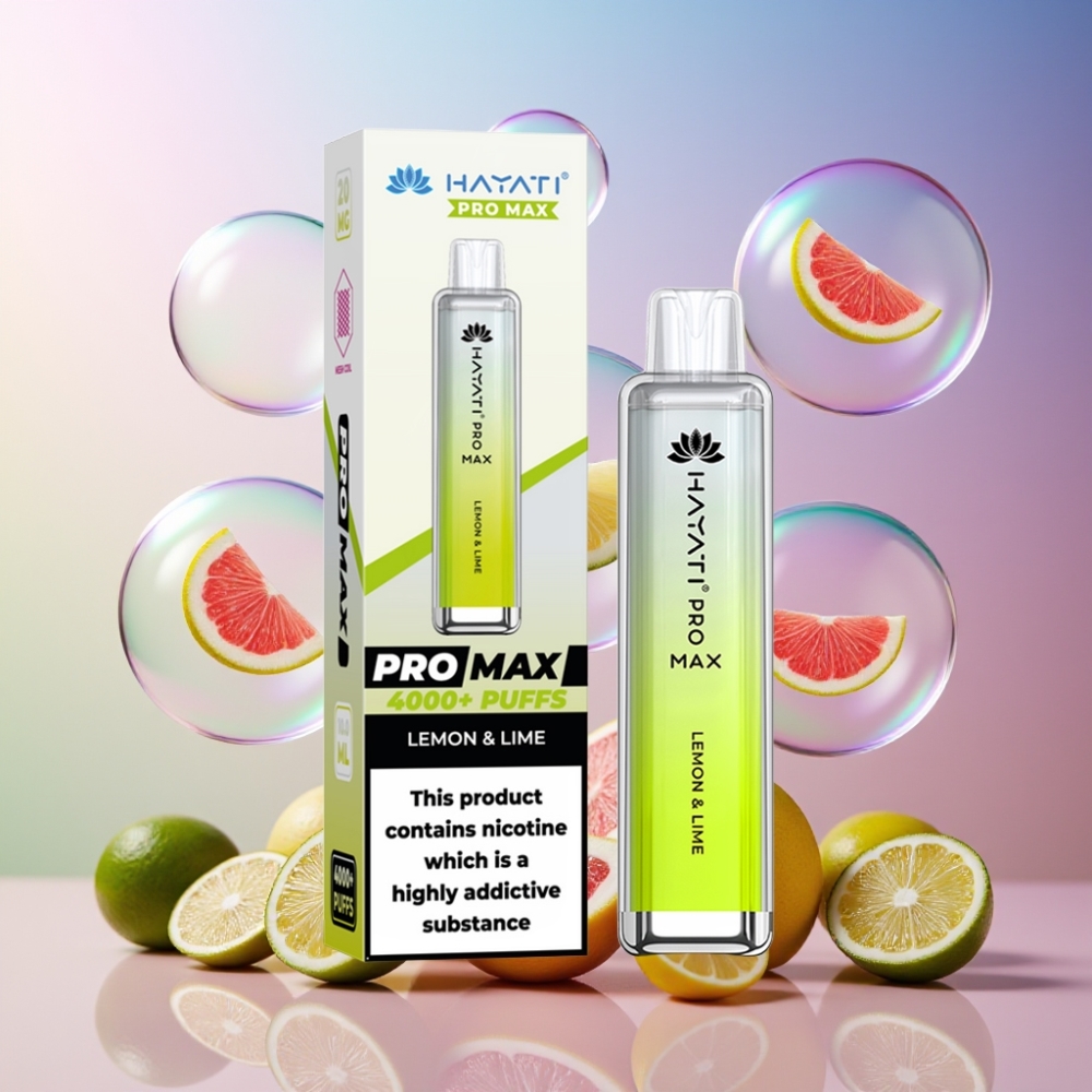 Hayati Pro Max 4000 Puffs Einweg-Vape Zitrone & Limette Schweiz Großhandel – 1400mAh, 2ml/10ml, 2%/5% Nikotin