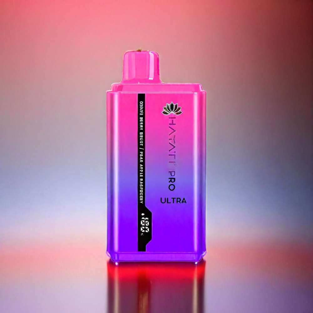 Hayati Pro Ultra 15000 Puffs Vape Grape Berry Burst Birne Apfel Himbeere - 15000+ Puffs, 850mAh, 2 12ml, 2% Nikotin, Schweiz Großhandel
