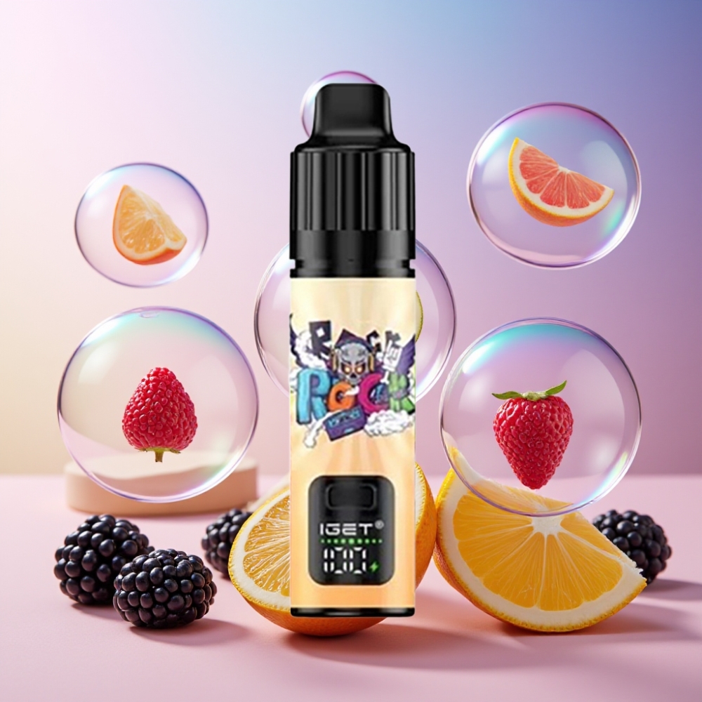 IGET BAR PLUS S3 POD 10000 Puffs Wegwerf-Vape Brombeere Ananas Orange, 5% Nikotin, 18 ml, 950 mAh, Schweiz Großhandel