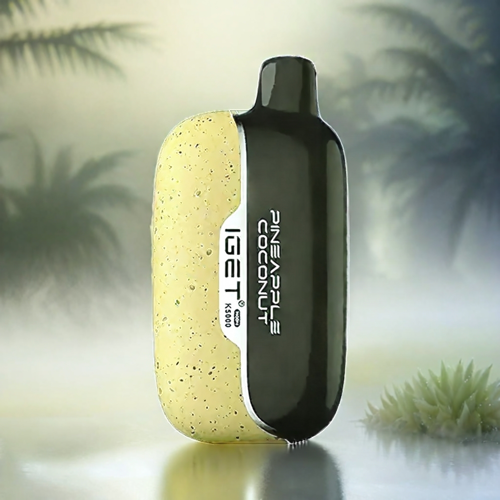 Iget Moon K5000 Puffs Vape Ananas Kokosnuss Schweiz Großhandel – 5000 Puffs, 1.35 Ohm Mesh Coil, 49.5x25.3x99.4 mm