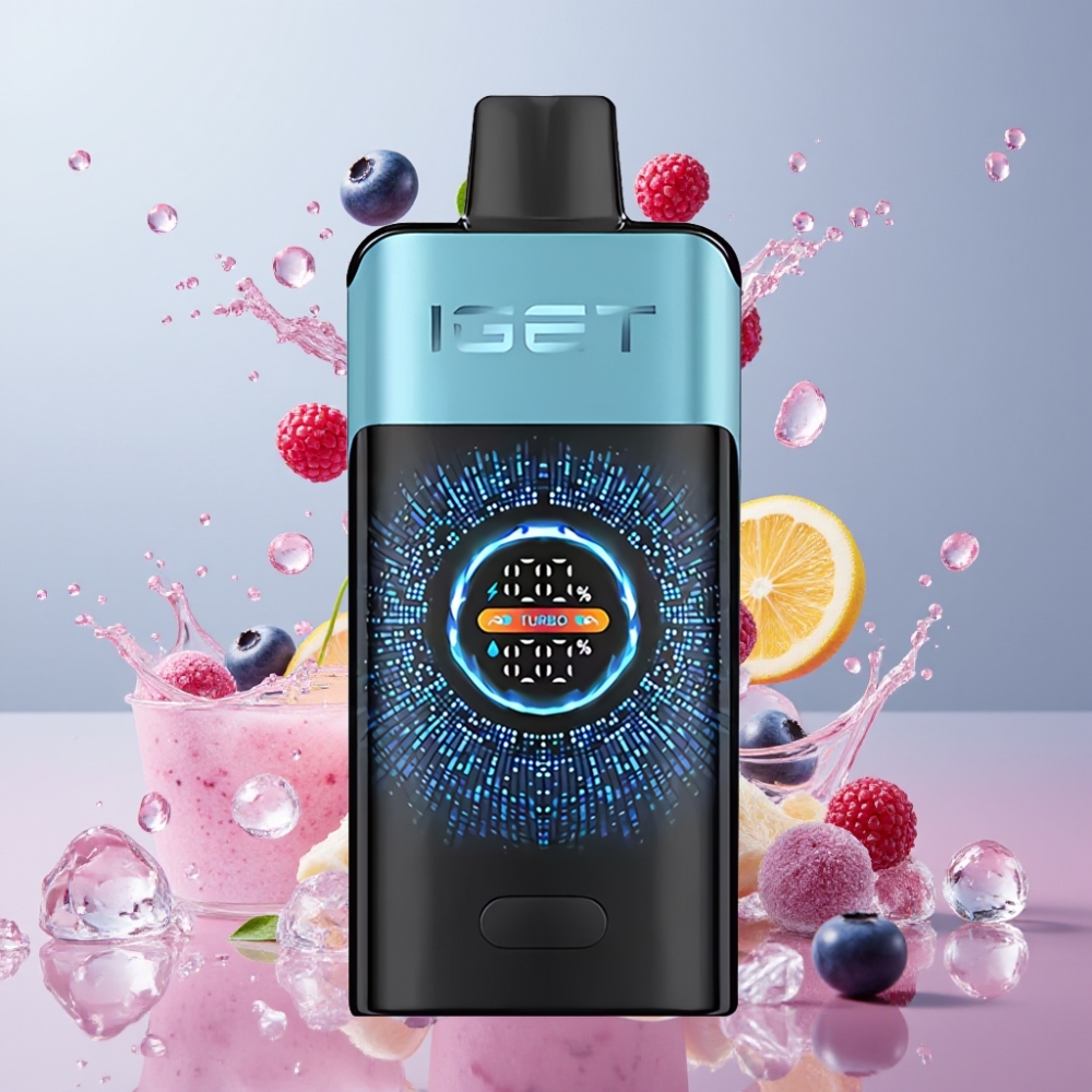 IGET ONE 12000 Puffs Einweg-Vape Blaubeer-Eis, 2700 mAh, 0.6 Ohm Dual Mesh Coil, Schweiz Großhandel