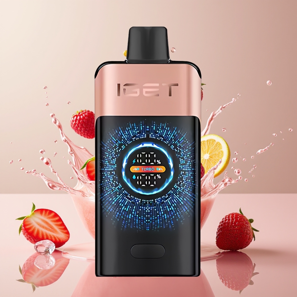 IGET ONE 12000 Puffs Einweg-Vape Erdbeere Himbeere Schweiz Großhandel mit 2700 mAh Akku und 0.6 ohm Dual Mesh Coil