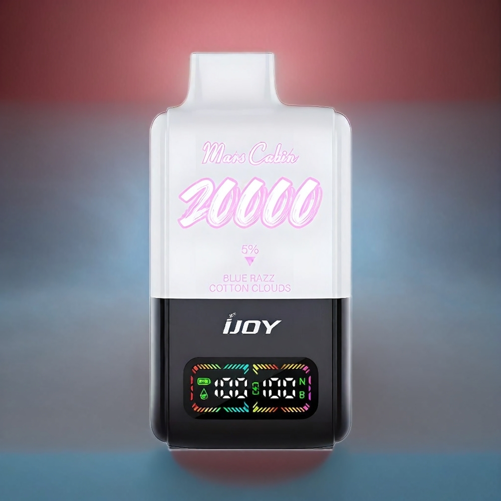 IJOY Mars Cabin 20000 Puffs Einweg-Vape Blue Razz Cotton Clouds (20ML, 50mg, 0.5 Ohm Dual Mesh Coil) Schweiz Großhandel