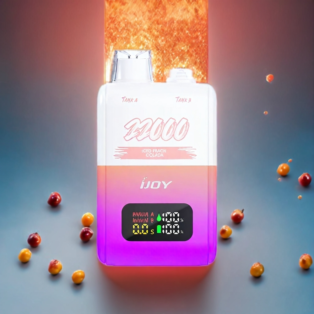 IJOY SD 22000 Puffs Einweg-Vape Iced Peach Colaada – 15ML + 15ML, 650 mAh, Schweiz Großhandel