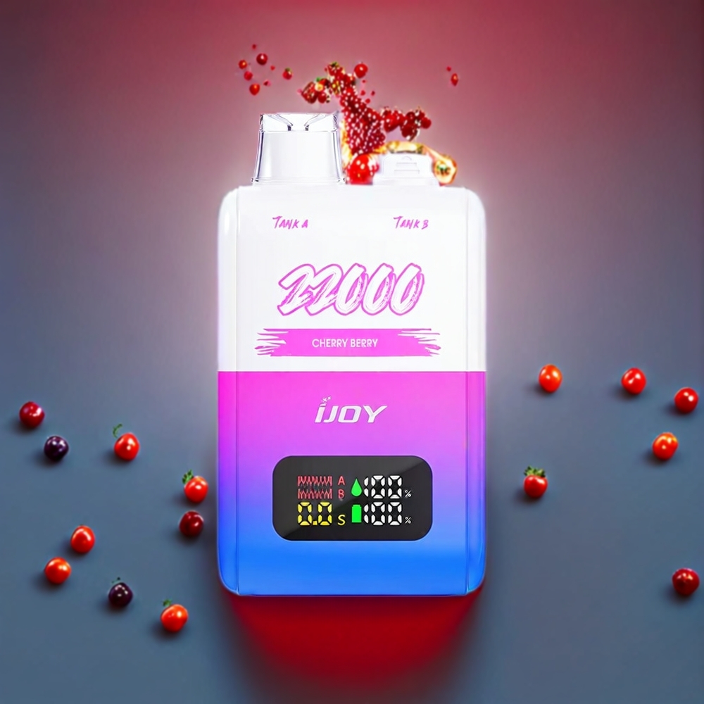 IJOY SD 22000 Puffs Einweg-Vape Kirschbeere (Cherry Berry) - 15ML + 15ML, 650 mAh, Type-C, Schweiz Großhandel