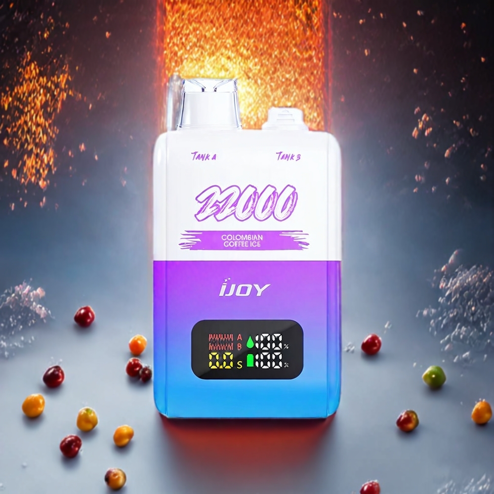 IJOY SD 22000 Puffs Einweg-Vape Kolumbianischer Kaffee Eis – 15ML + 15ML, 650 mAh, Type-C, Schweiz Großhandel