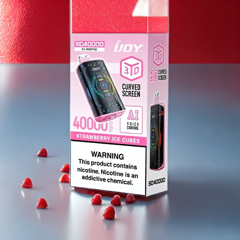 IJOY SD 40000 Puffs Einweg-Vape Erdbeer-Eiswürfel – 750mAh, Typ-C-Ladung, Schweiz Großhandel