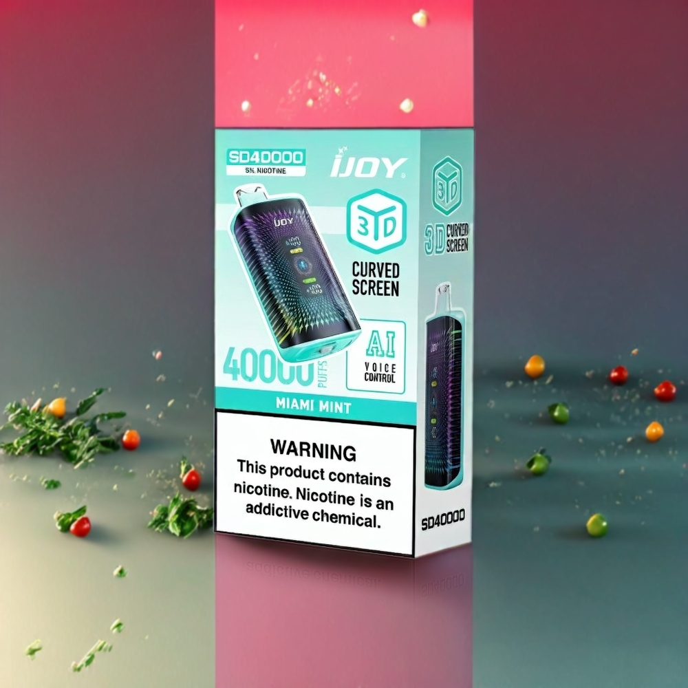 IJOY SD 40000 Puffs Einweg-Vape Miami Minze – 750mAh, 20ML, Typ-C, Schweiz Großhandel