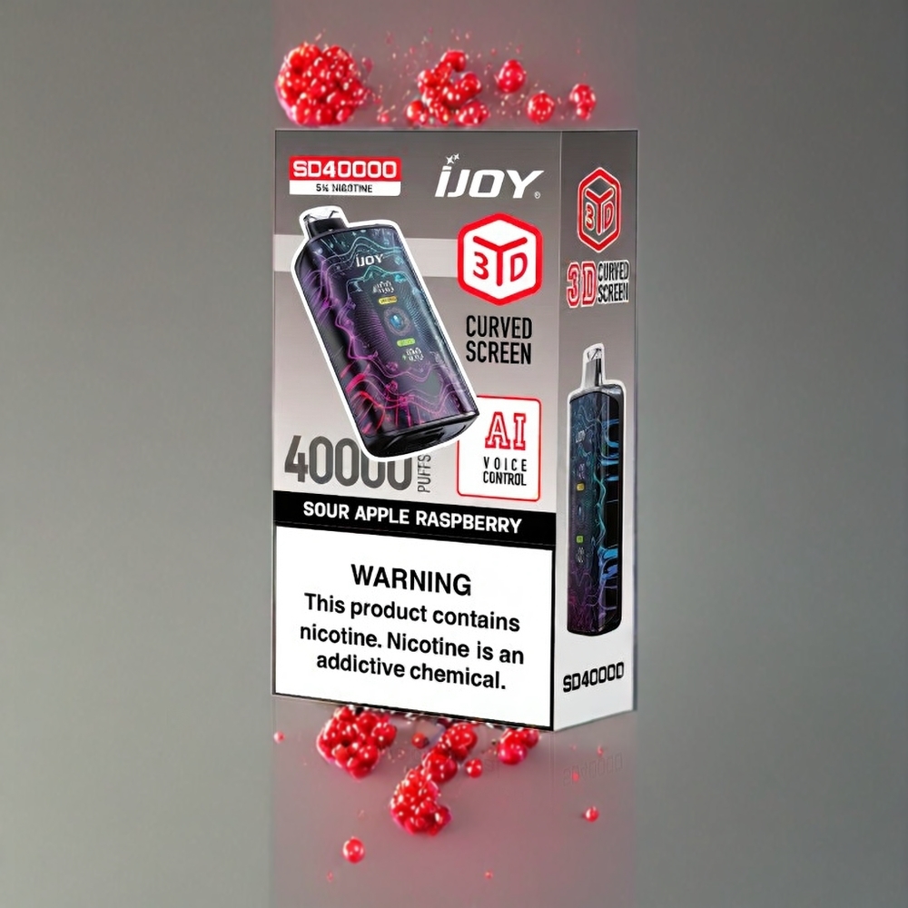 IJOY SD 40000 Puffs Einweg-Vape Sauerapfel-Himbeere – 750mAh, 20ML, Typ-C, Schweiz Großhandel