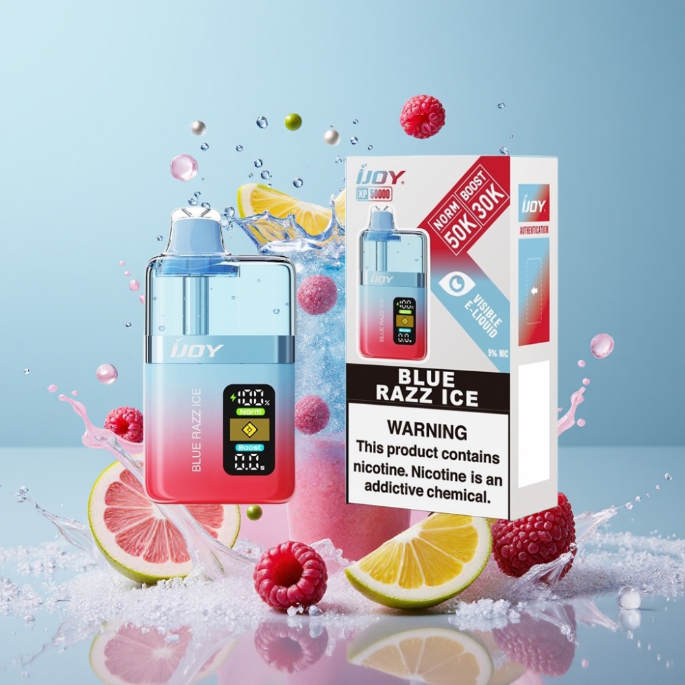 IJOY XP50000 Einweg-Vape Blau-Razz Eis - Schweiz Großhandel, 50000 Züge, 50mg/ml, 1000mAh
