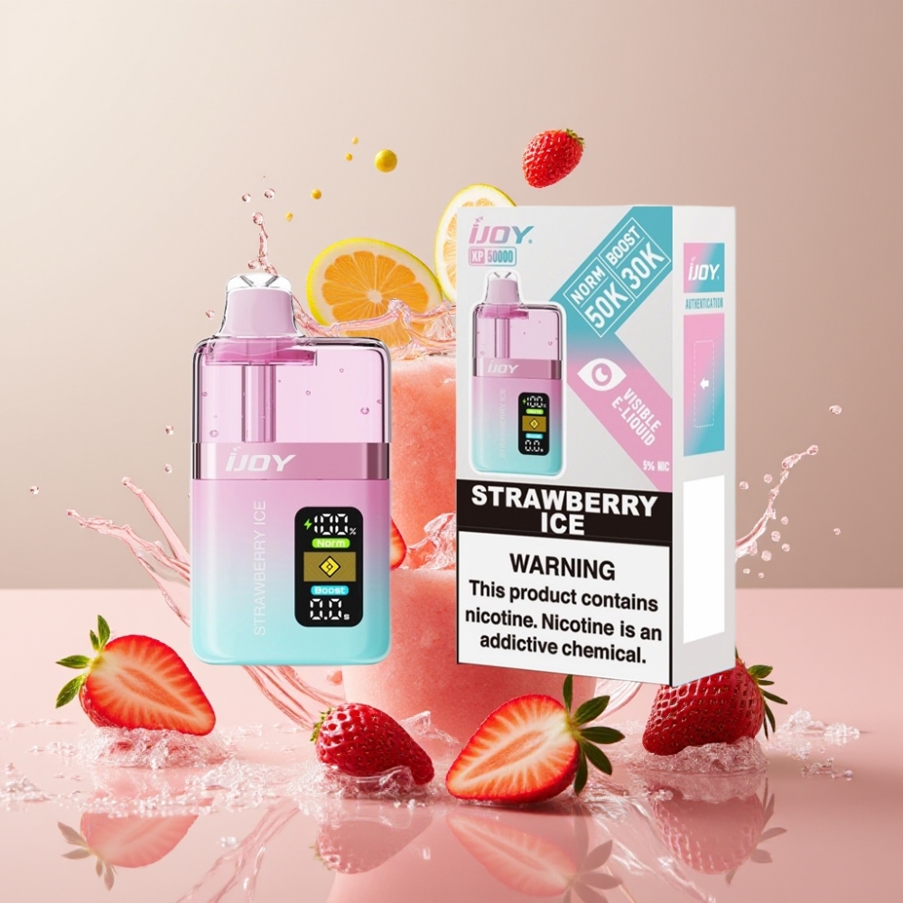 IJOY XP50000 Einweg-Vape Erdbeer-Eis - Schweiz Großhandel, 50000 Züge, 50mg/ml, 1000mAh