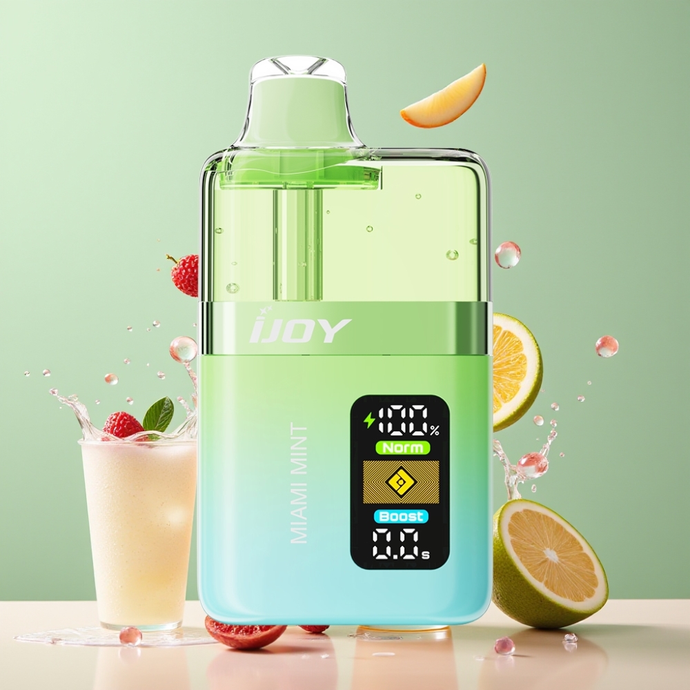 IJOY XP50000 Einweg-Vape Miami Minze – Schweiz Großhandel – 50000 Züge, 50mg/ml, 1000 mAh, Typ-C