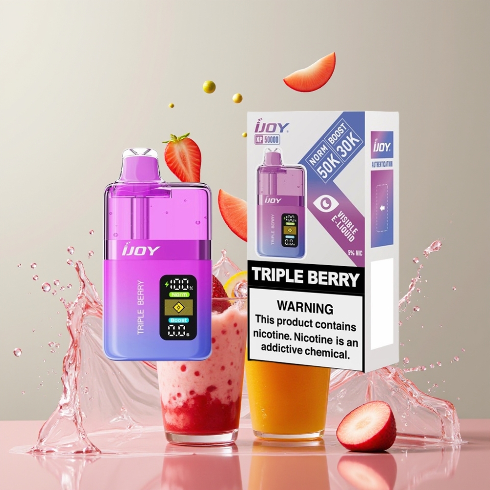 IJOY XP50000 Einweg-Vape Triple Berry (Dreifach-Beere) Schweiz Großhandel – 50000 Puffs, 50mg/ml, 1000 mAh, Typ-C