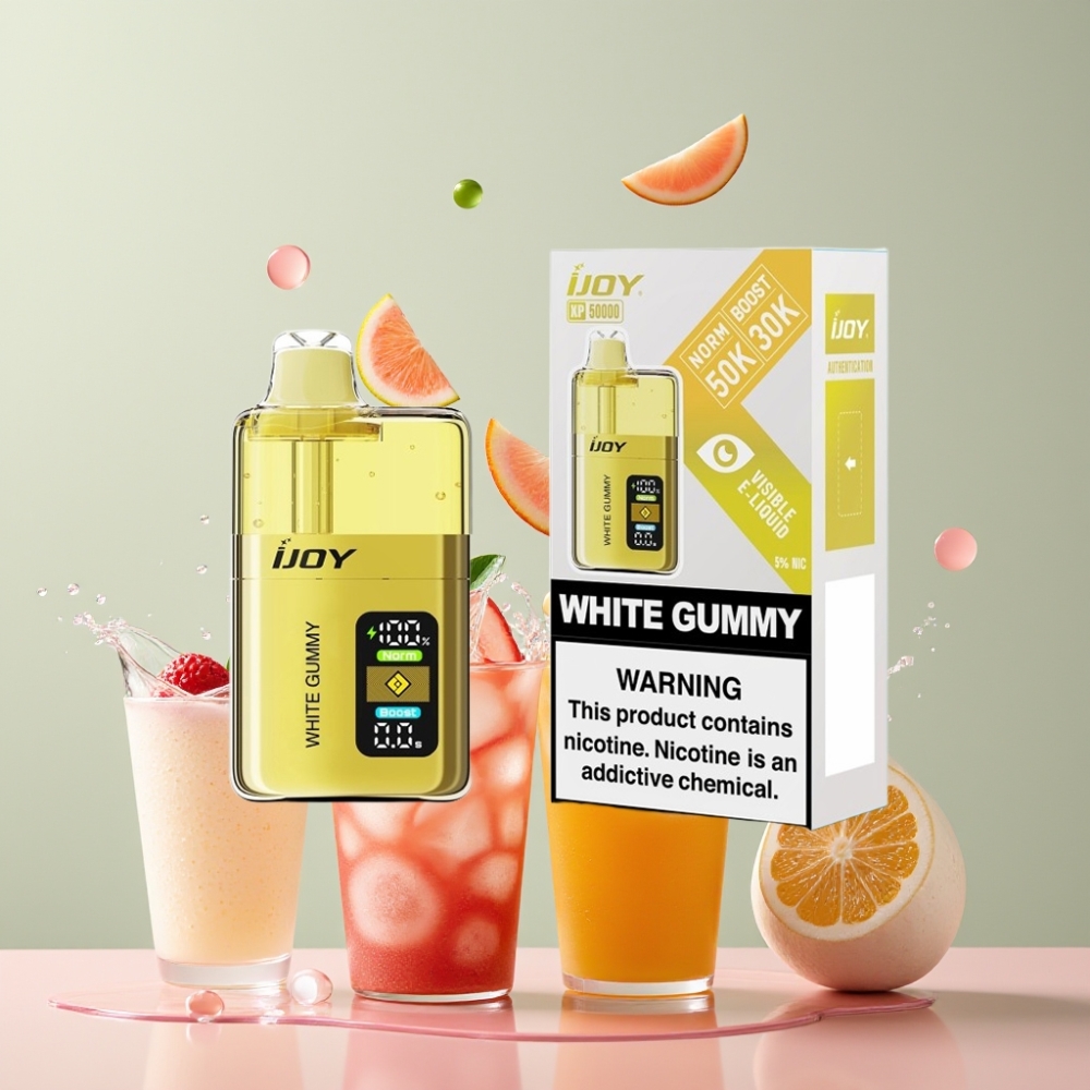 IJOY XP50000 Einweg-Vape Weiße Gummibärchen - 50000 Puffs, 50mg/ml, 1000 mAh, Schweiz Großhandel