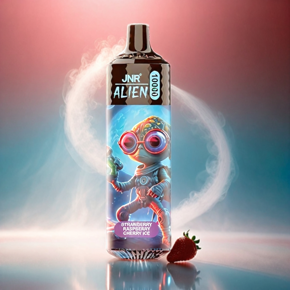 JNR Alien 10000 Puffs Erdbeere Himbeere Kirsche Eis Schweiz Großhandel mit 850mAh, 1.2 Ohm Mesh Coil, RGB-LED