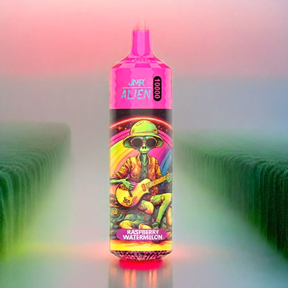 JNR Alien 10000 Puffs Erfrischung Himbeere Wassermelone mit 850mAh Akku, 20ml E-Liquid, Type-C Ladeanschluss – Schweiz Großhandel