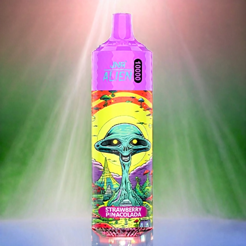 JNR Alien 10000 Puffs Schweiz Großhandel – 10000 Züge, 20ml E-Liquid, Typ-C Schnellladung, Erdbeer Pina Colada