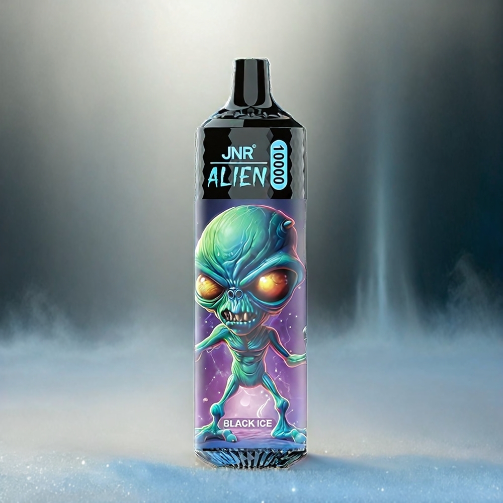 JNR Alien 10000 Puffs Schweiz Großhandel – 850mAh, 20ml E-Liquid, Type-C, Schwarz Eis