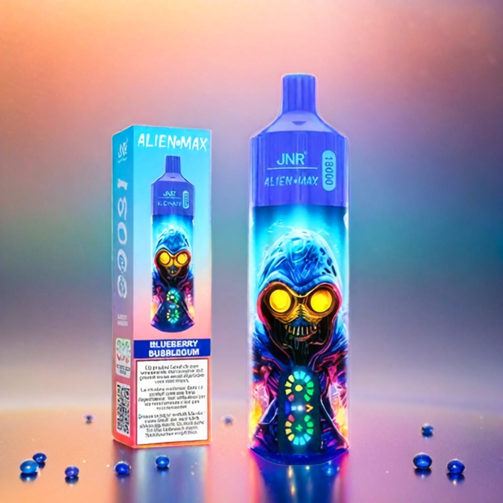 JNR Alien Max 18000 Puffs Blueberry Bubblegum – Smart LED Display, Dual Mesh Coil, 850mAh, Schweiz Großhandel