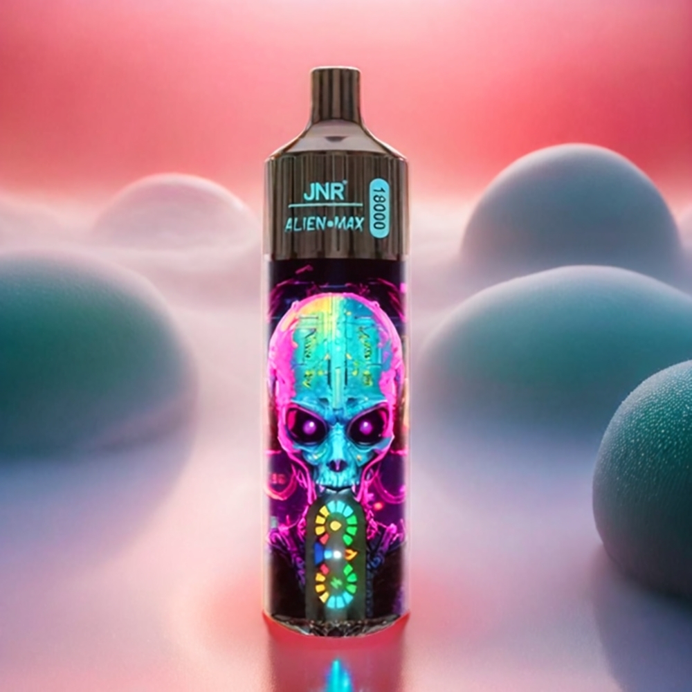 JNR Alien Max 18000 Puffs Hubba Bubba Erdbeere mit Smart LED Display, Dual Mesh Coil & 850mAh Akku - Schweiz Großhandel