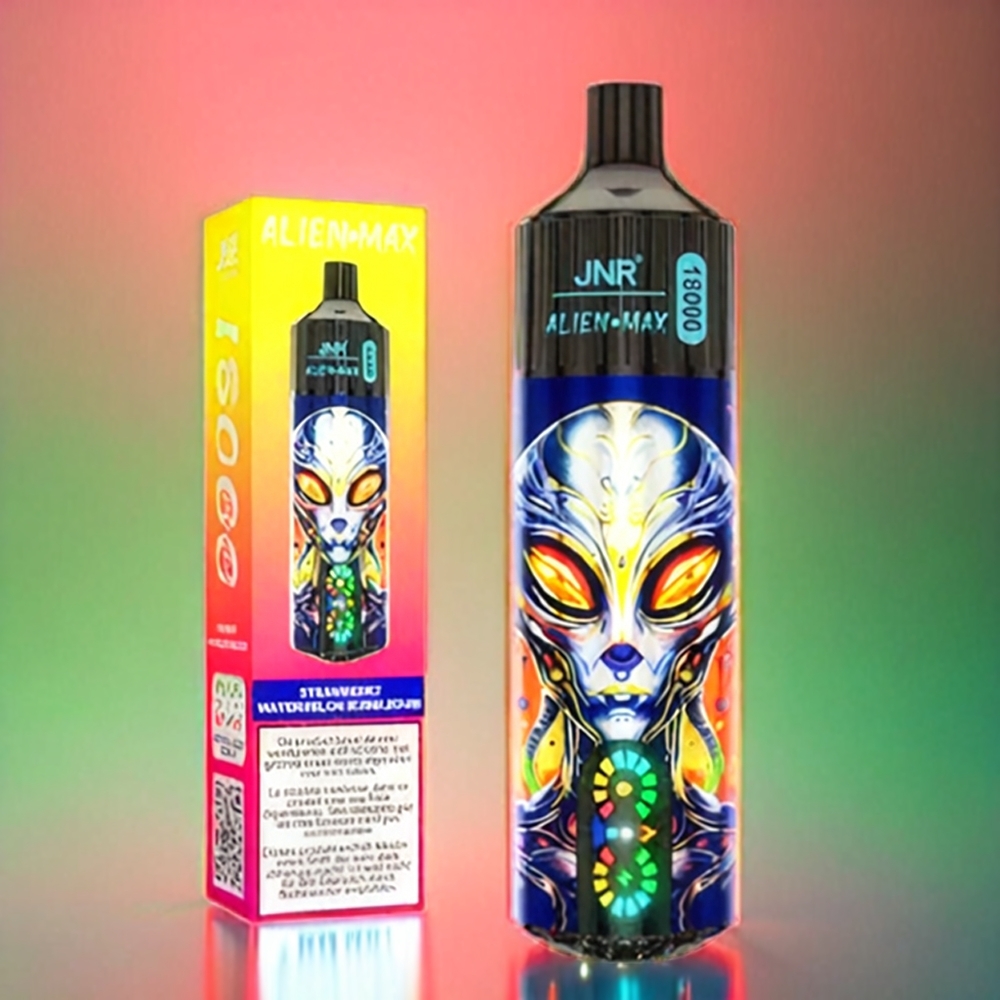 JNR Alien Max 18000 Puffs Schweiz Großhandel – Smart LED Display, 28ml E-liquid, Erdbeer-Wassermelone-Bubblegum