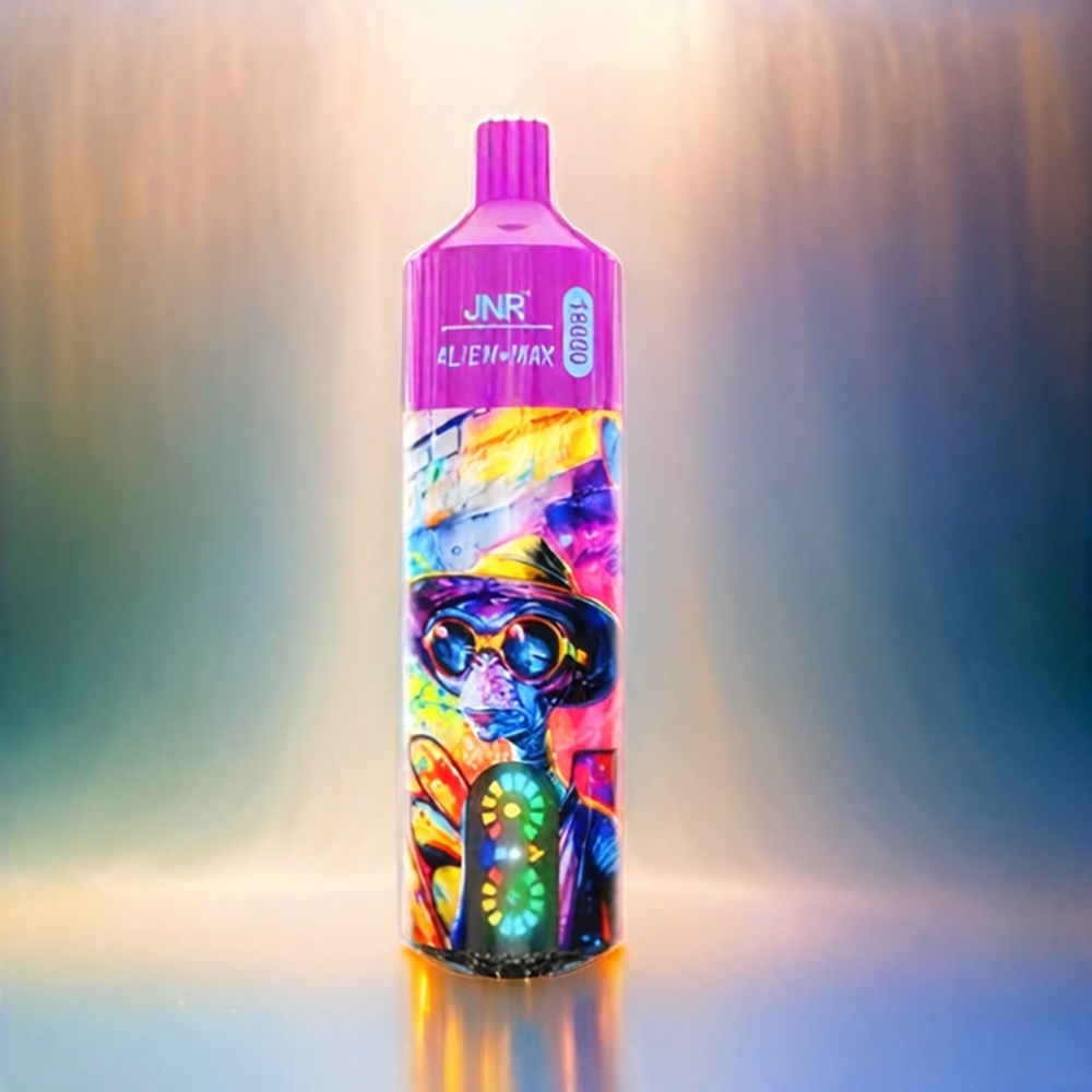 JNR Alien Max 18000 Puffs Schweiz Großhandel mit Smart LED Display, Dual Mesh Coil & 20 Geschmacksrichtungen – Peach Blueberry Candy