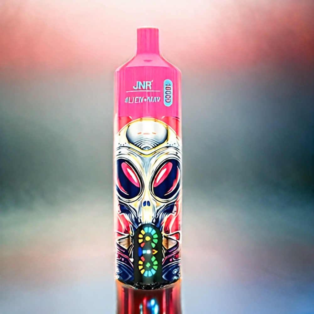 JNR Alien Max 18000 Puffs Schweiz Großhandel mit Smart LED Display, Dual Mesh Coil, 28ml E-liquid und Cherry Berry Geschmack