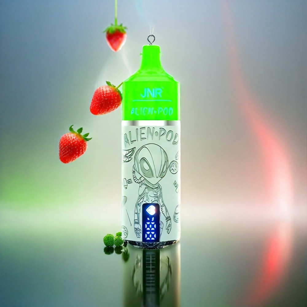 JNR Alien Pod 13000 Puffs Vape Erdbeer Kiwi Schweiz Großhandel – 13000 Puffs, 850mAh, Type-C, 20ml