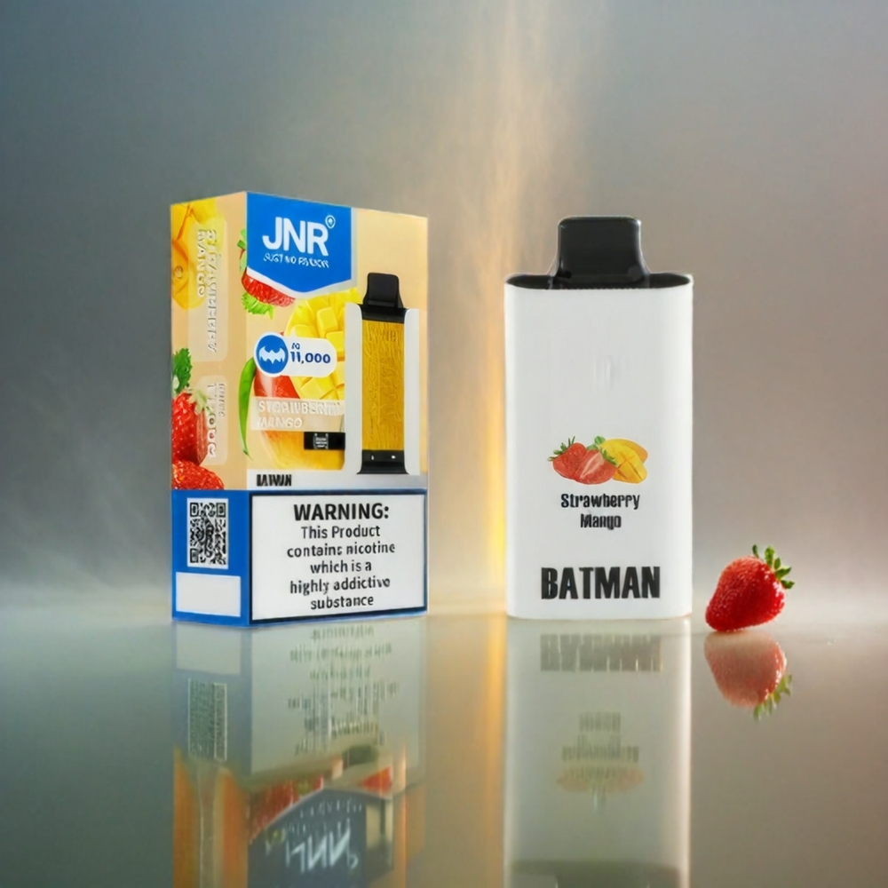 JNR BATMAN 11000 Puffs Schweiz Großhandel – 20ml, Dual Mesh Coil, Typ-C Schnellladung, Erdbeer Mango