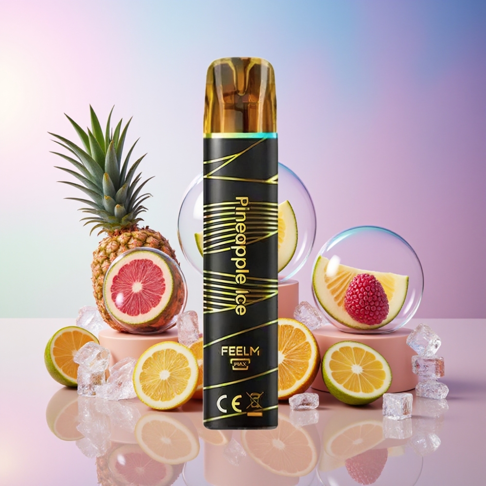 JNR Black&Golden 600+200 Puffs Einweg-Vape Ananas Eis, 800 Puffs, 550mAh, 2ml, Schweiz großhandel