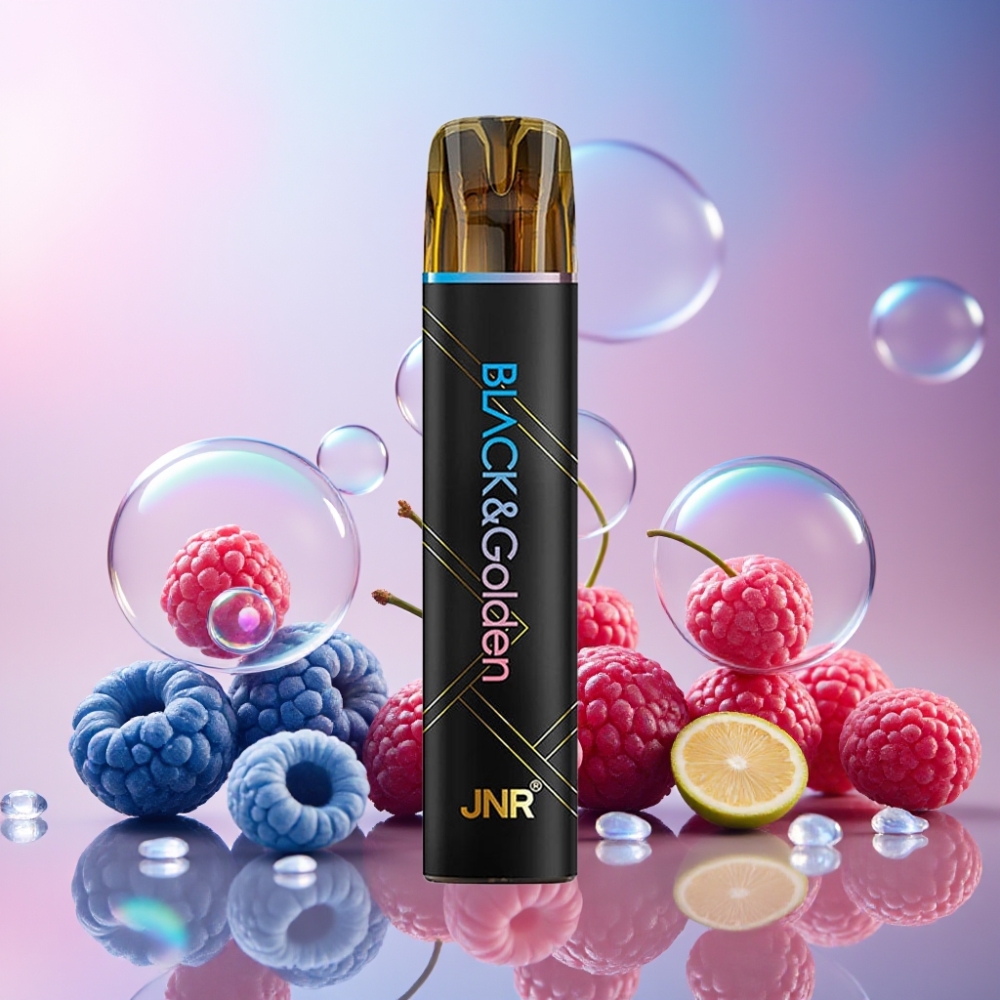 JNR Black&Golden 600+200 Puffs Einweg-Vape Blau-Himbeere-Kirsche 800 Puffs 550mAh 2ml Schweiz großhandel