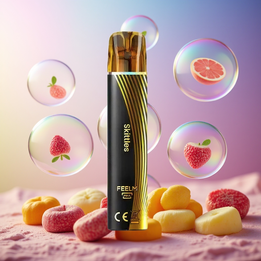 JNR Black&Golden 600+200 Puffs Einweg-Vape Skittles (800 Puffs, 550mAh, 2ml, TPD) Schweiz großhandel
