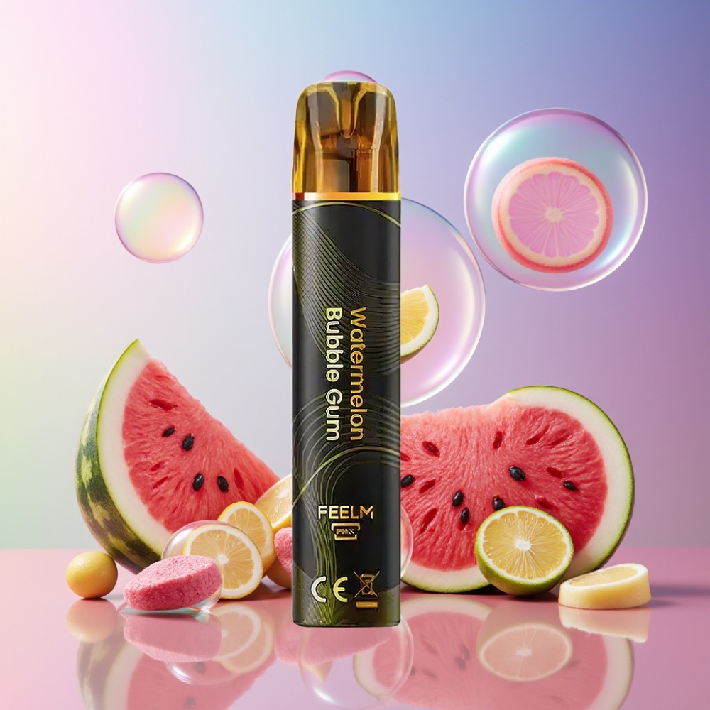 JNR Black&Golden 600+200 Puffs Einweg-Vape Wassermelonen Bubble Gum – 800 Puffs, 550mAh, 2ml, TPD, Schweiz großhandel