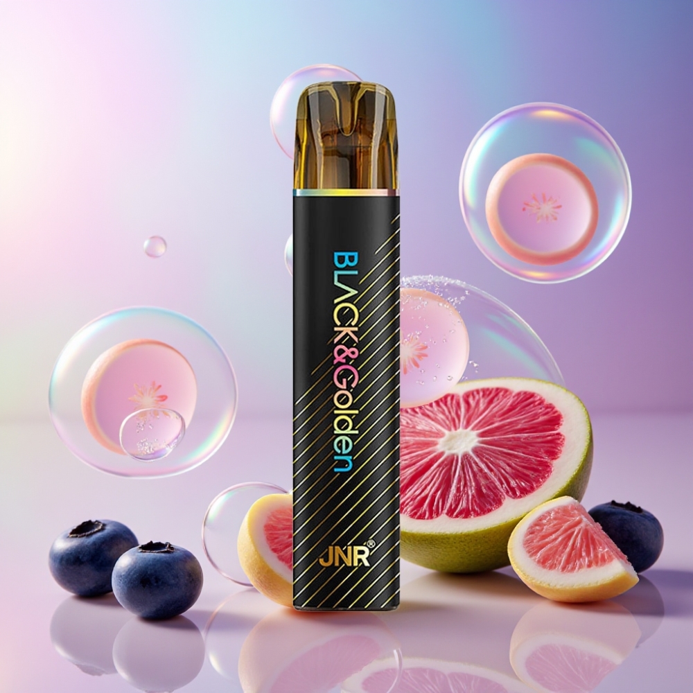 JNR Black&Golden 600+200 Puffs Wegwerf-Vape Blaubeer Bubble Gum - 800 Puffs, 550mAh, 2ml, Schweiz großhandel