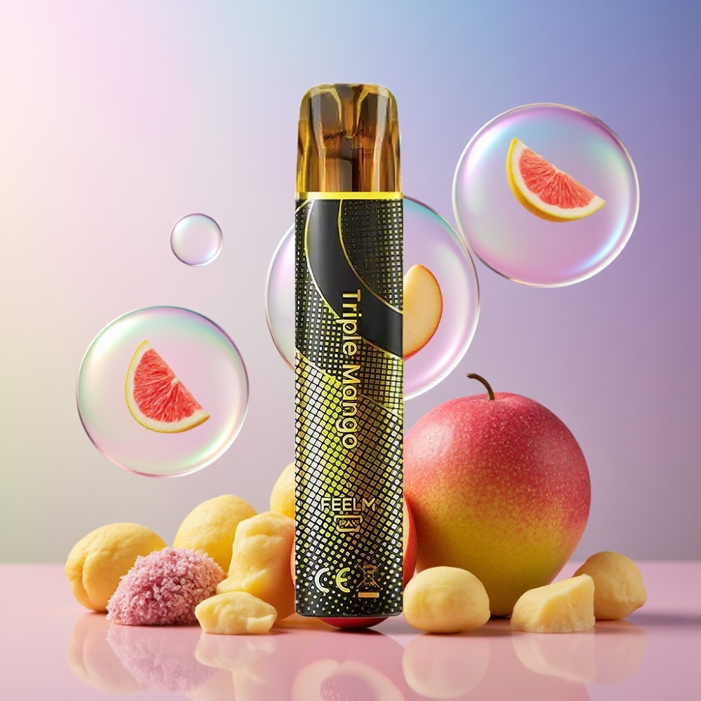 JNR Black&Golden 600+200 Puffs Wegwerf-Vape Triple Mango 800 Puffs 550mAh 2ml Schweiz Großhandel