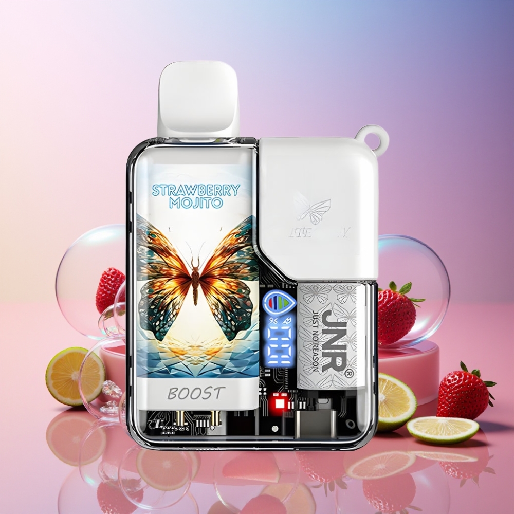 JNR Butterfly 8500 Puffs Einweg-Vape Erdbeer Mojito – 8500 Puffs, 15ml, Schweiz Großhandel