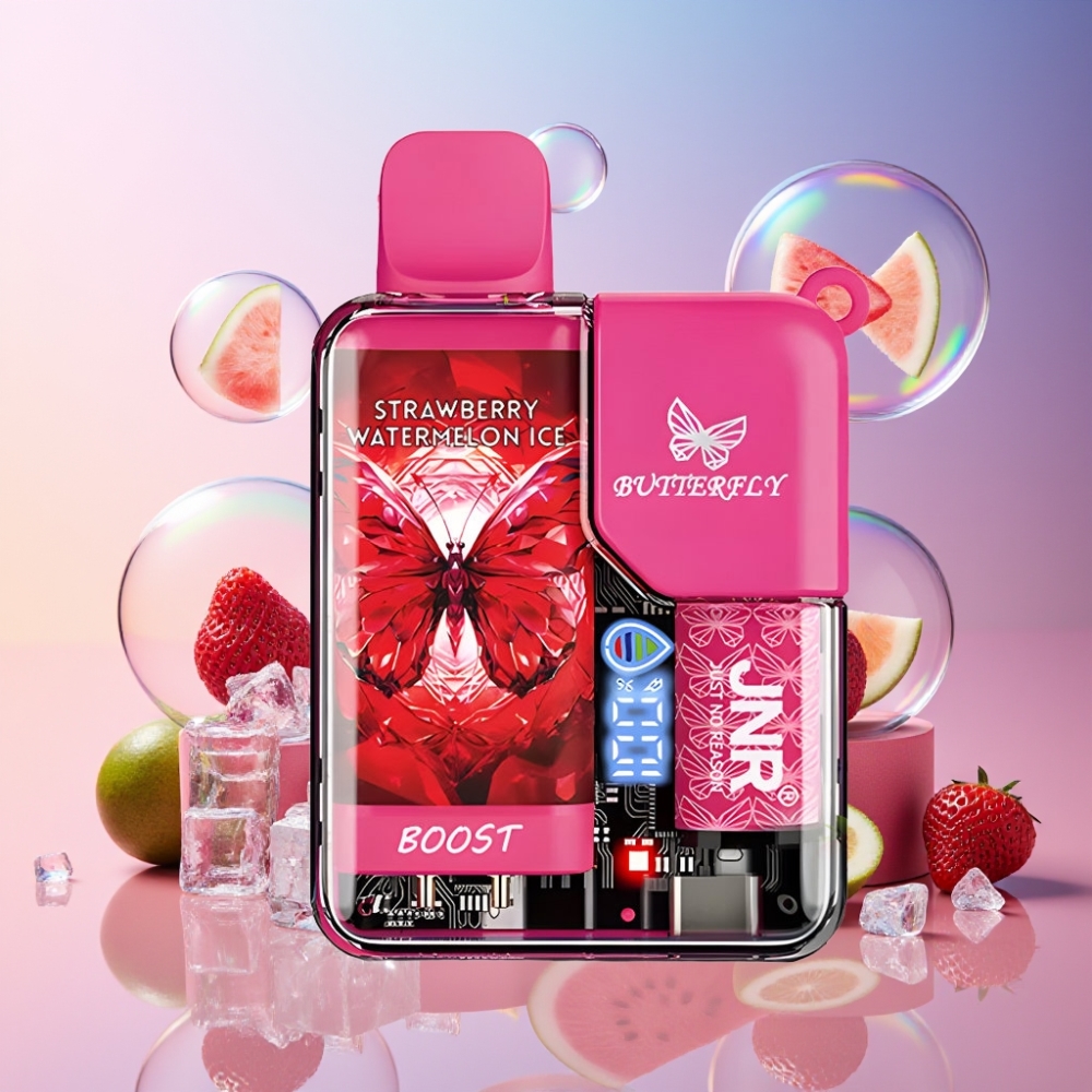 JNR Butterfly 8500 Puffs Einweg-Vape Erdbeer Wassermelone Eis – 8500 Puffs, 15ml, 1.0ohm Mesh Coil Schweiz großhandel