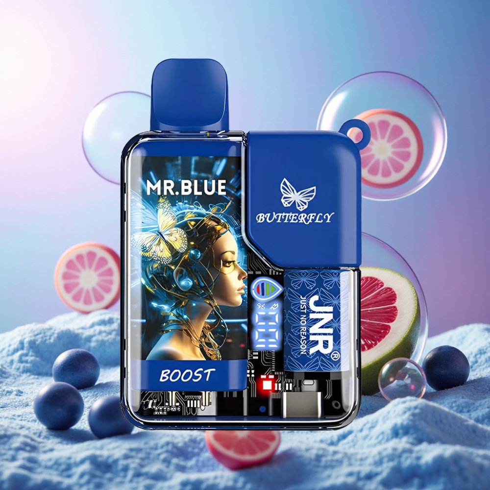 JNR Butterfly 8500 Puffs Einweg-Vape Herr Blau – 8500 Züge, 15ml, 1.0ohm Mesh Coil, Schweiz Großhandel