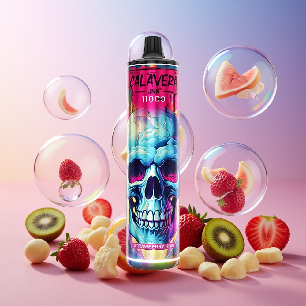 JNR Calavera 11000 Puffs Einweg-Vape Erdbeer-Kiwi Schweiz Großhandel mit 850 mAh Akku & 21ml E-Liquid