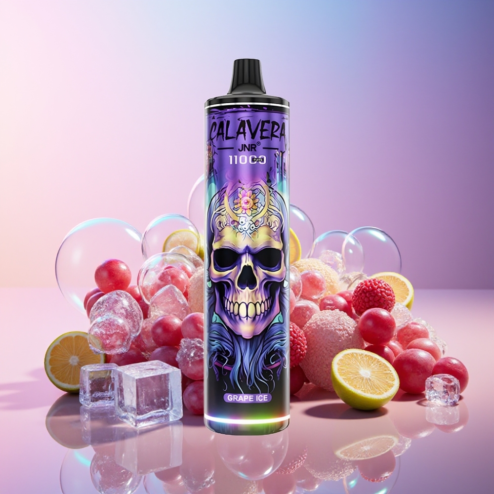 JNR Calavera 11000 Puffs Einweg-Vape Grape Ice (Typ-C Ladeanschluss, 850 mAh, 21ml) Schweiz großhandel