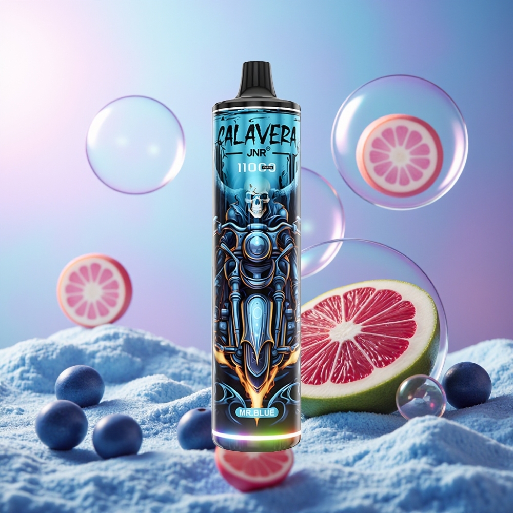 JNR Calavera 11000 Puffs Einweg-Vape Mr Blau – Typ-C-Ladeanschluss, 850 mAh Akku, 21ml E-Liquid, 1.0ohm Mesh Coil, Schweiz Großhandel