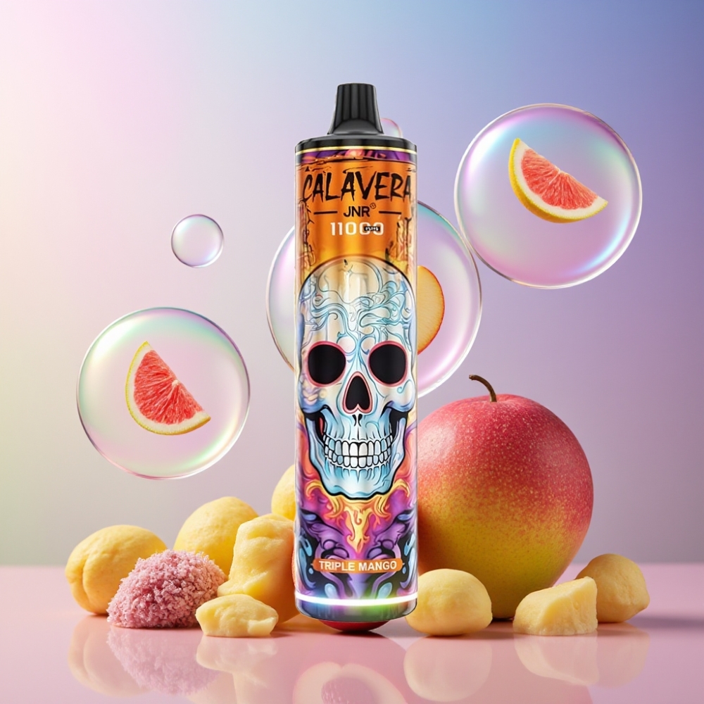 JNR Calavera 11000 Puffs Einweg-Vape Triple Mango (Dreifach Mango) – 21ml, 850 mAh, Type-C, Schweiz Großhandel