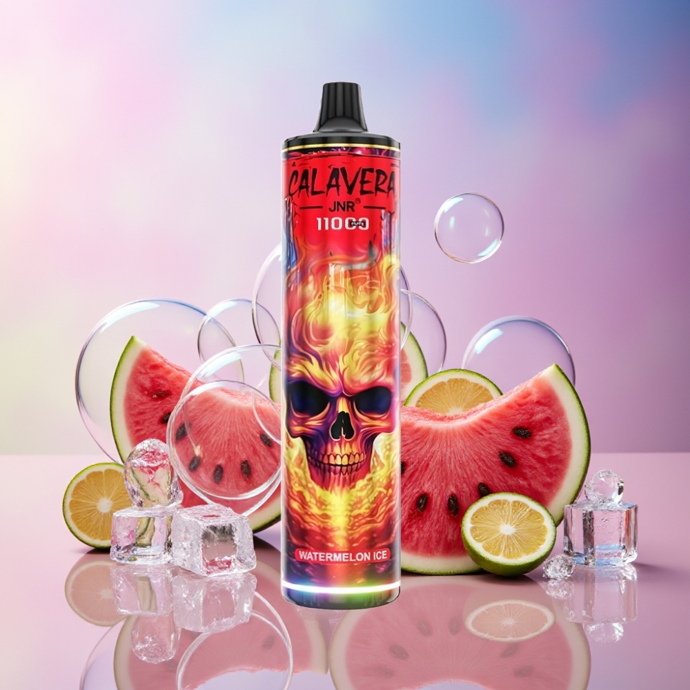 JNR Calavera 11000 Puffs Einweg-Vape Wassermelone Eis mit Type-C-Ladeanschluss, 850 mAh, 21ml Schweiz Großhandel
