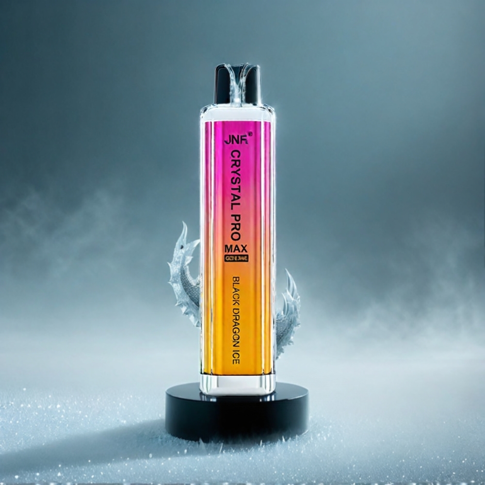 JNR Crystal Pro Max 5000 Puffs - 1400mAh, 12ml E-Liquid, Schwarz Drachen Eis - Schweiz Großhandel