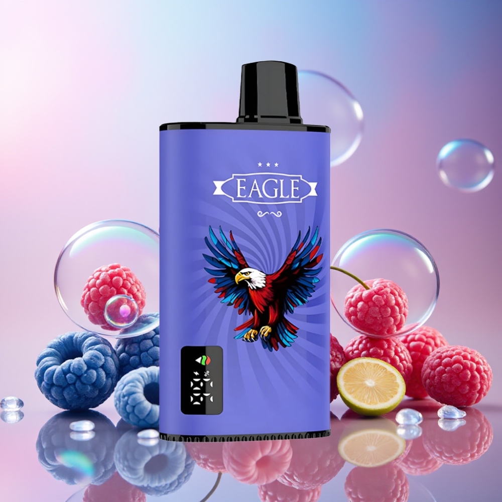 JNR EAGLE Smart 23000 Puffs Einweg-Vape Blau-Razz-Kirsche mit Digitalem Display, 1.0ohm Mesh Coil, 750mAh Akku – Schweiz Großhandel