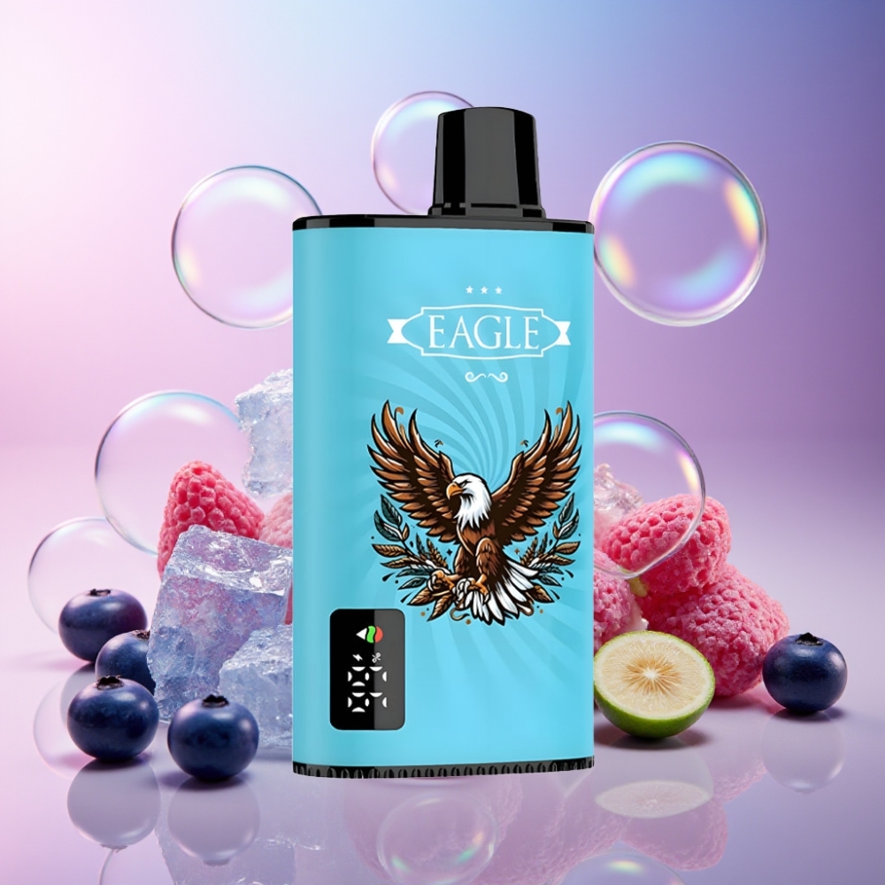 JNR EAGLE Smart 23000 Puffs Einweg-Vape Blaubeer-Eis mit Digitalem Display, 1.0ohm Mesh Coil, 750mAh Akku, Schweiz Großhandel