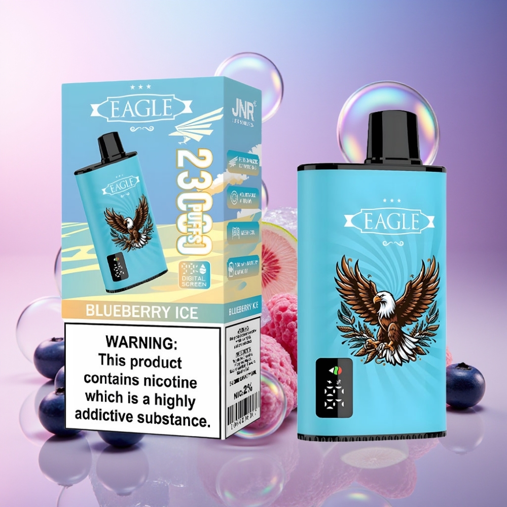 JNR EAGLE Smart 23000 Puffs Einweg-Vape Blaubeer-Eis mit Digitalem Display, 1.0ohm Mesh Coil, 750mAh Akku, Schweiz Großhandel