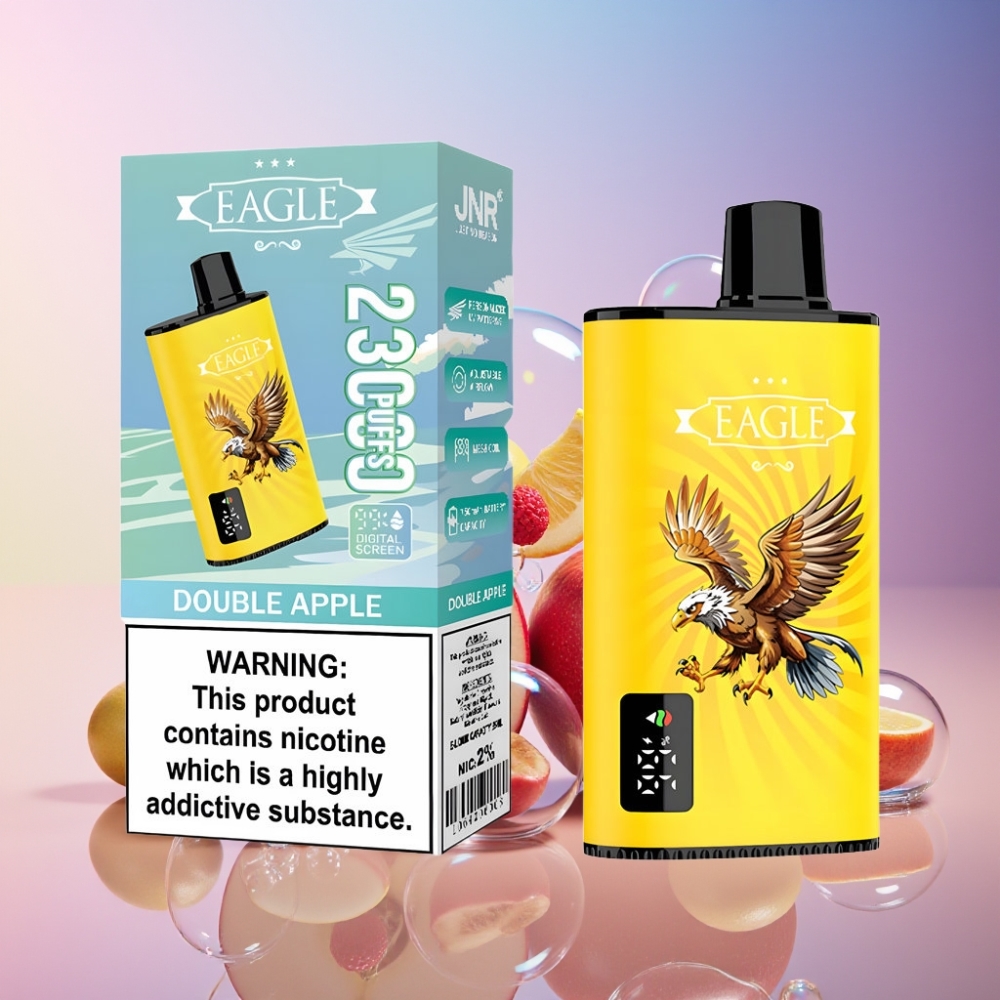 JNR EAGLE Smart 23000 Puffs Einweg-Vape Doppelapfel mit Digital Display, 1.0ohm Mesh Coil, 750mAh Akku – Schweiz Großhandel